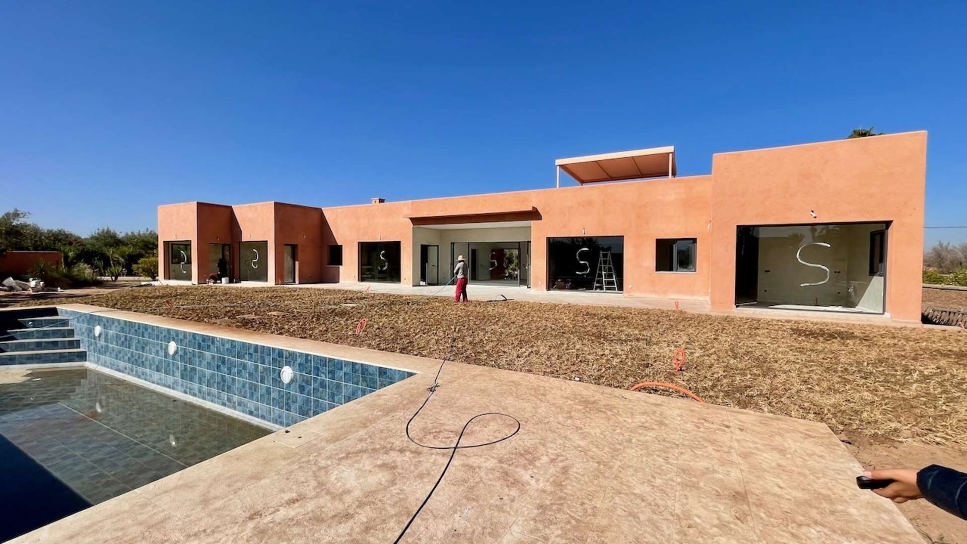 Location longue durée ,Villa,Villa Neuve de 5 suites avec Hammam Beldi construite sur 400M2 de jardin à 20min. du centre de Marrakech,Marrakech,Route de l'Ourika