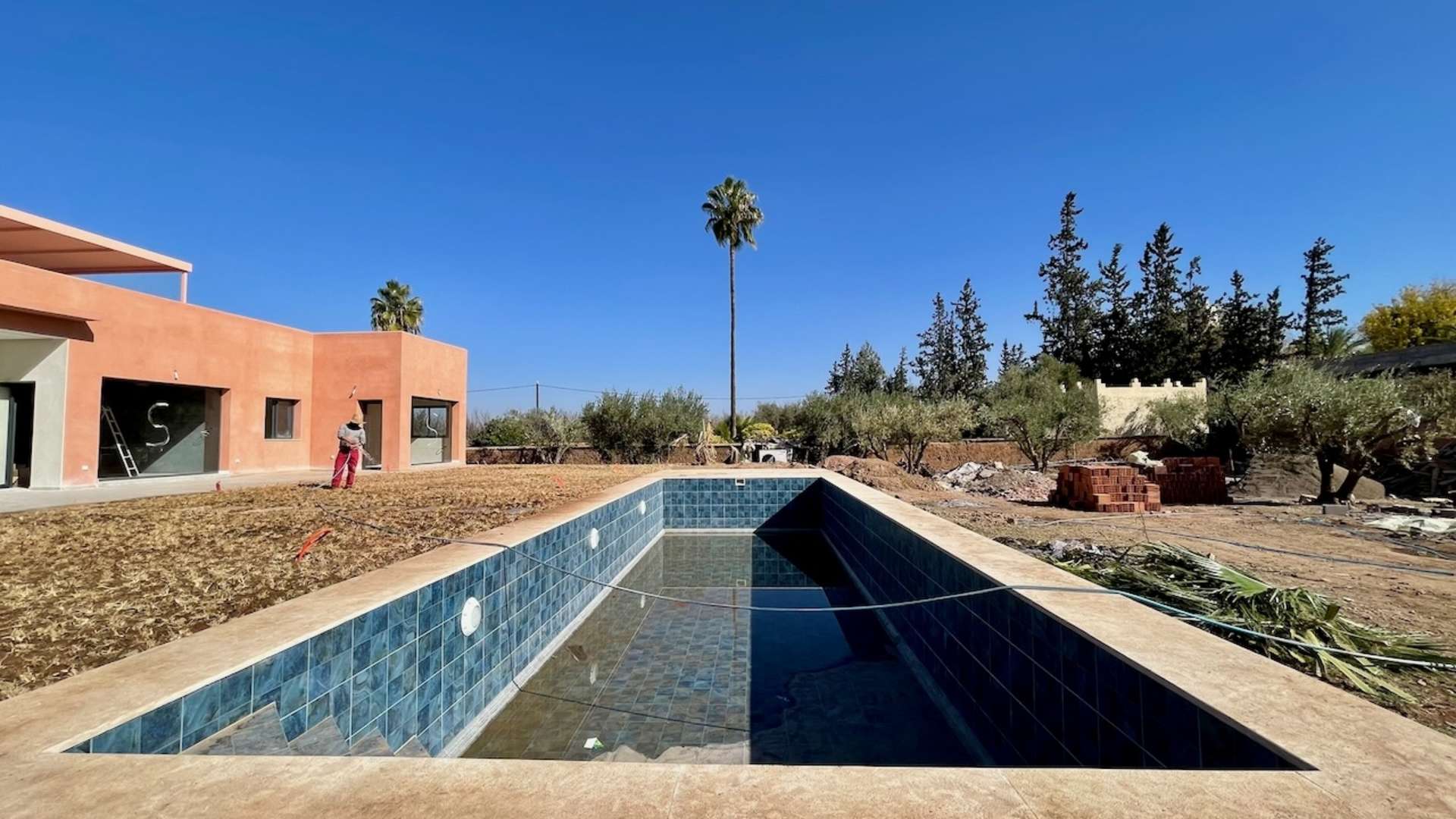 Location longue durée ,Villa,Villa Neuve de 5 suites avec Hammam Beldi construite sur 400M2 de jardin à 20min. du centre de Marrakech,Marrakech,Route de l'Ourika