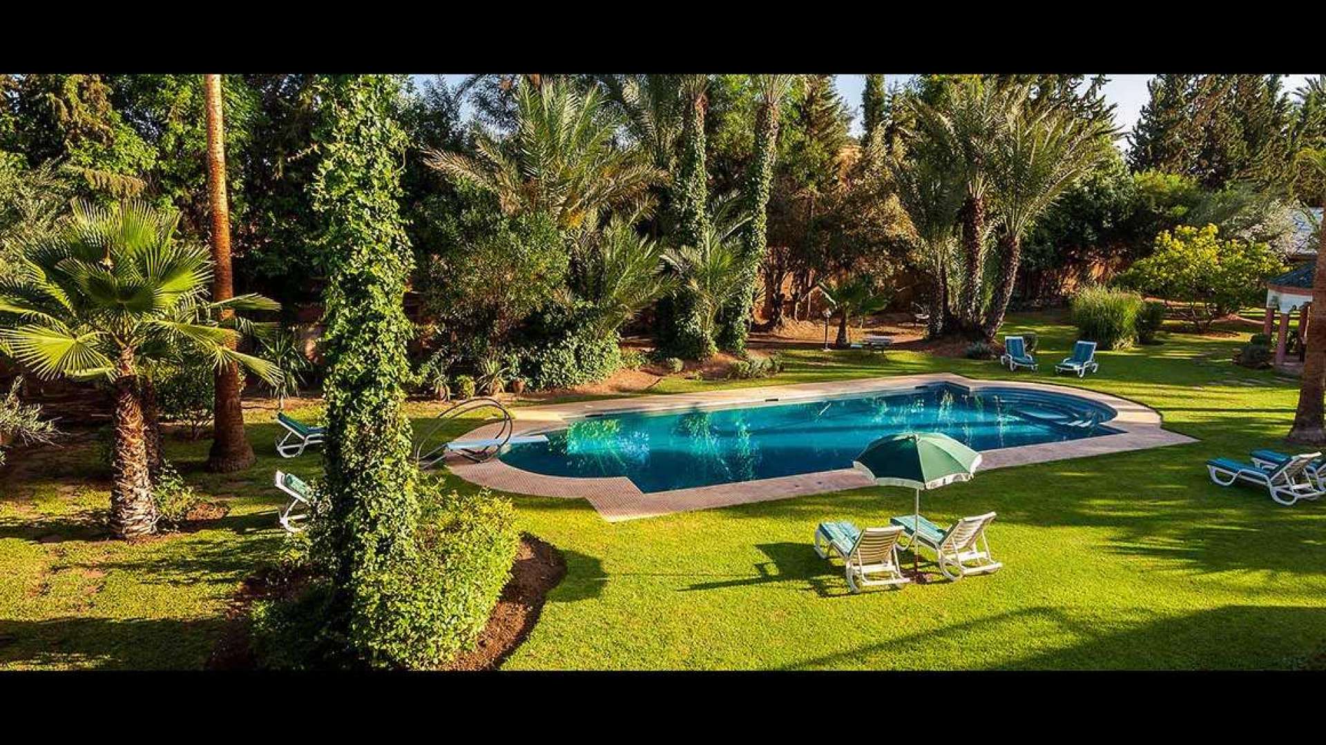 Location de vacances,Villa,Propriété de 18 chambres sur 1 hectare de jardin dans la Palmeraie,Marrakech,Palmeraie