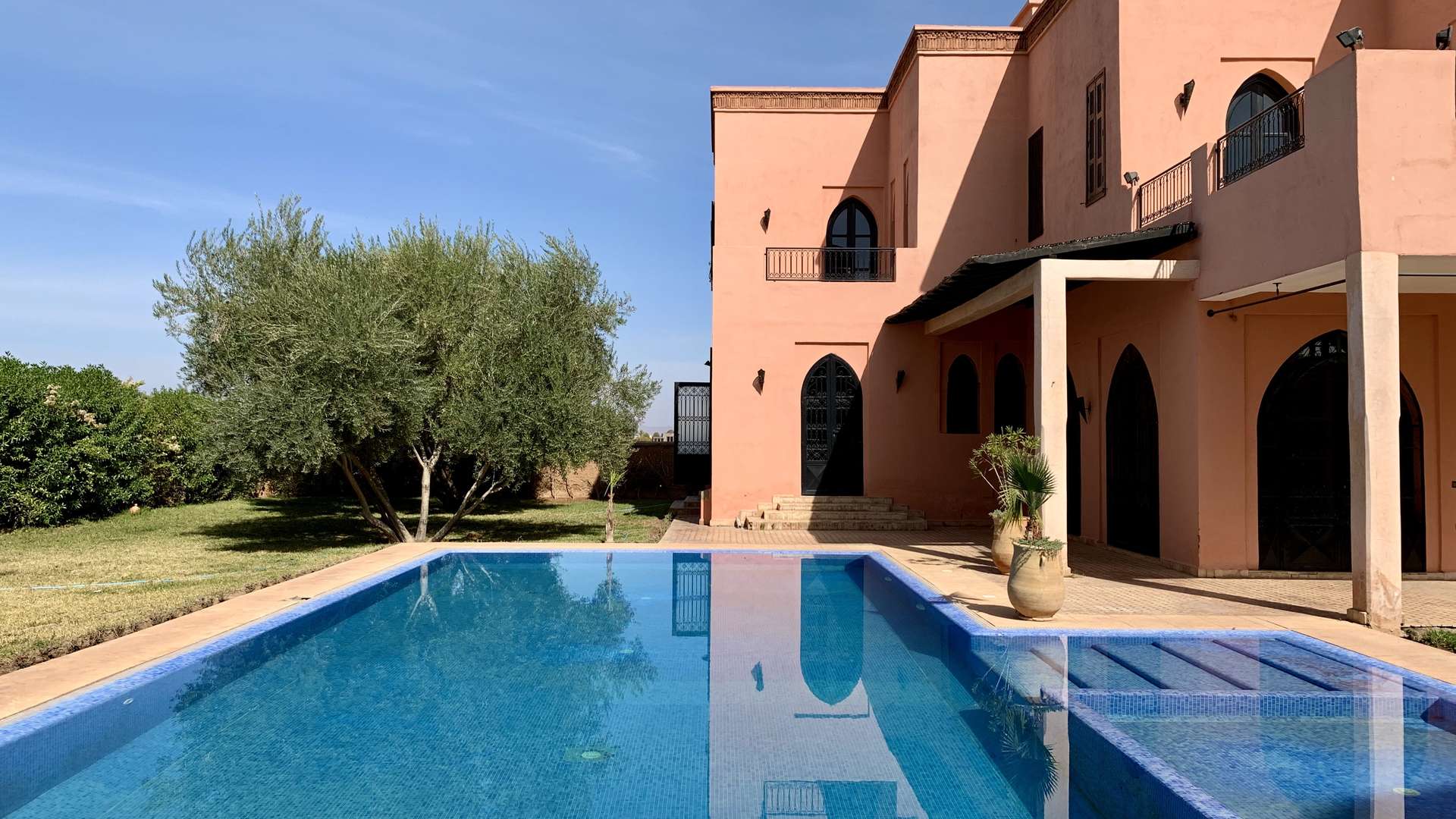 Location longue durée ,Villa,Villa 4 chambres vide avec piscine 1600m2 jardin,Marrakech,Route de Fès