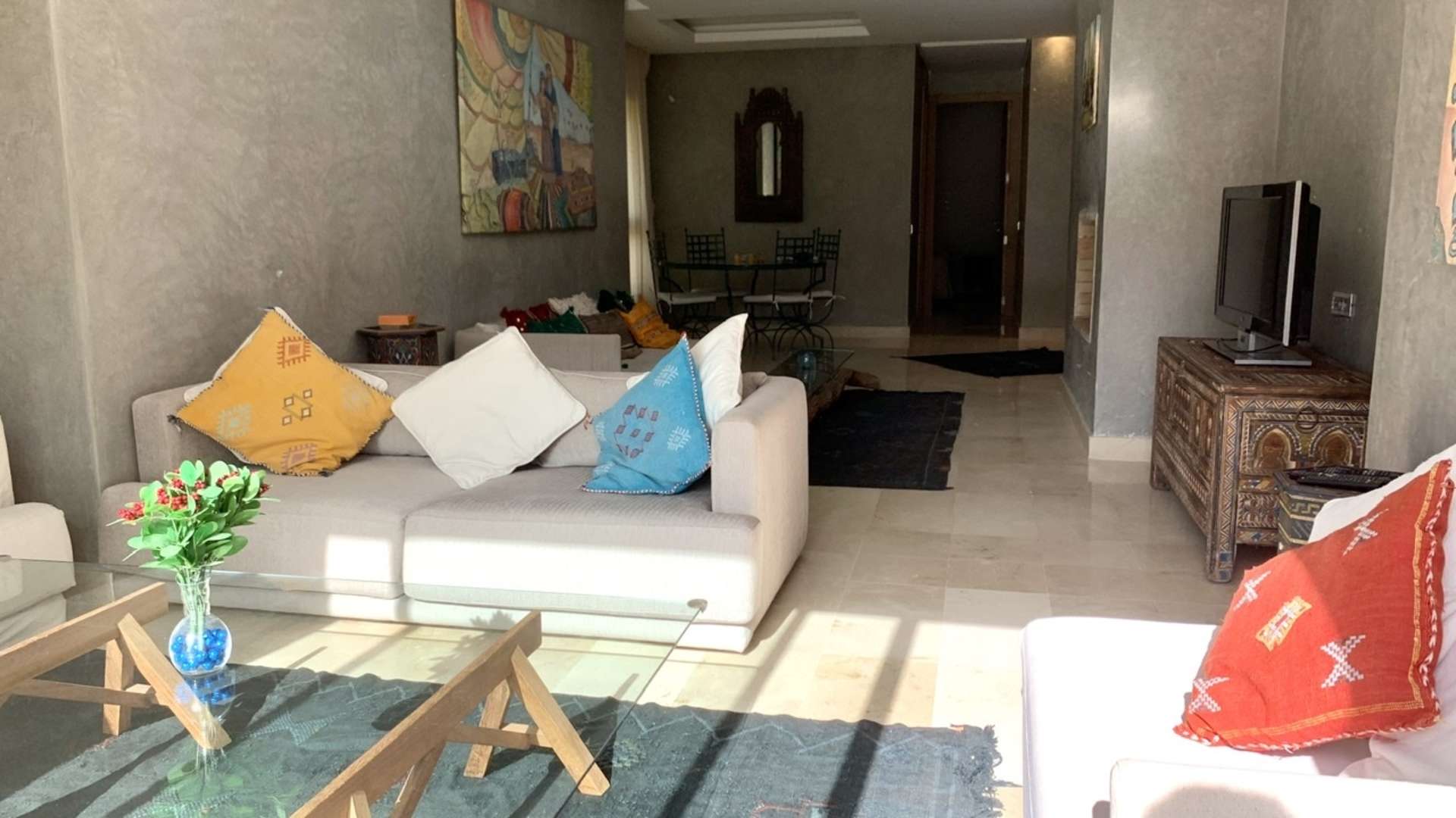 Location longue durée ,Appartement,Location d'un appartement à Golf prestigia. 3 pièces. Meublé,Marrakech,Golf Prestigia