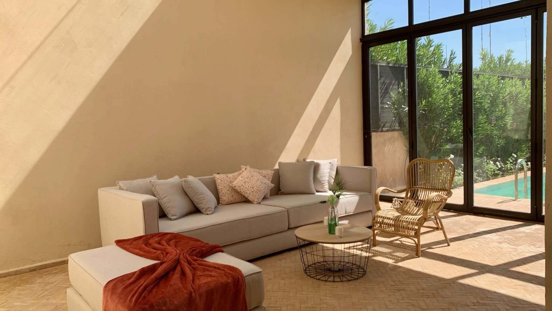 Location longue durée ,Villa,Magnifique villa moderne de 3 ch meublée sur golf à Marrakech,Marrakech,Golf Argan 