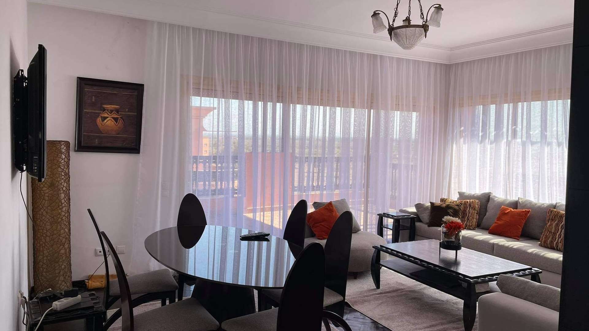 Location longue durée ,Appartement,Sublime Appartement Terrasse à l'Hivernage 3 Chambres Vue dégagée sur l'Atlas,Marrakech,Hivernage