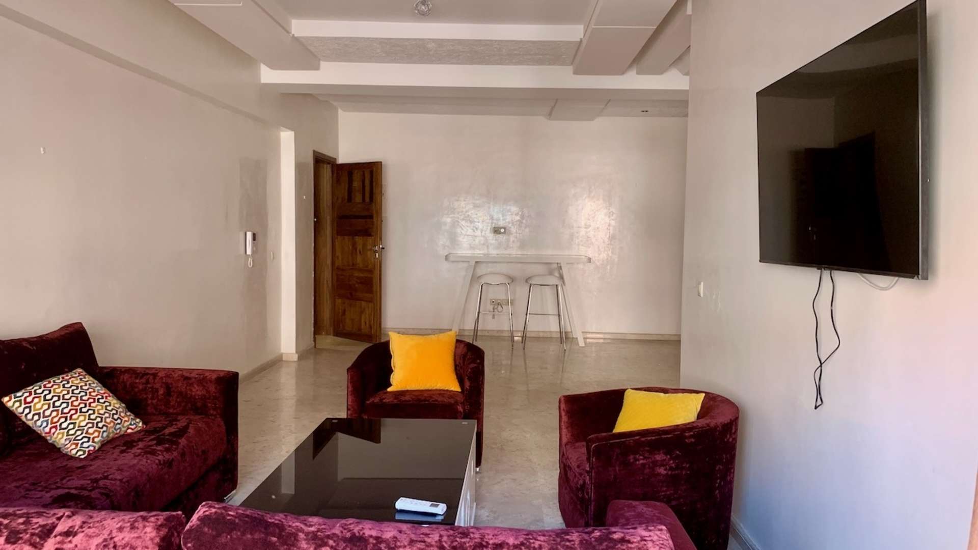 Location longue durée ,Appartement,Studio 1 chambre salon dans une résidence avec piscine en plein centre de Guéliz,Marrakech,Guéliz
