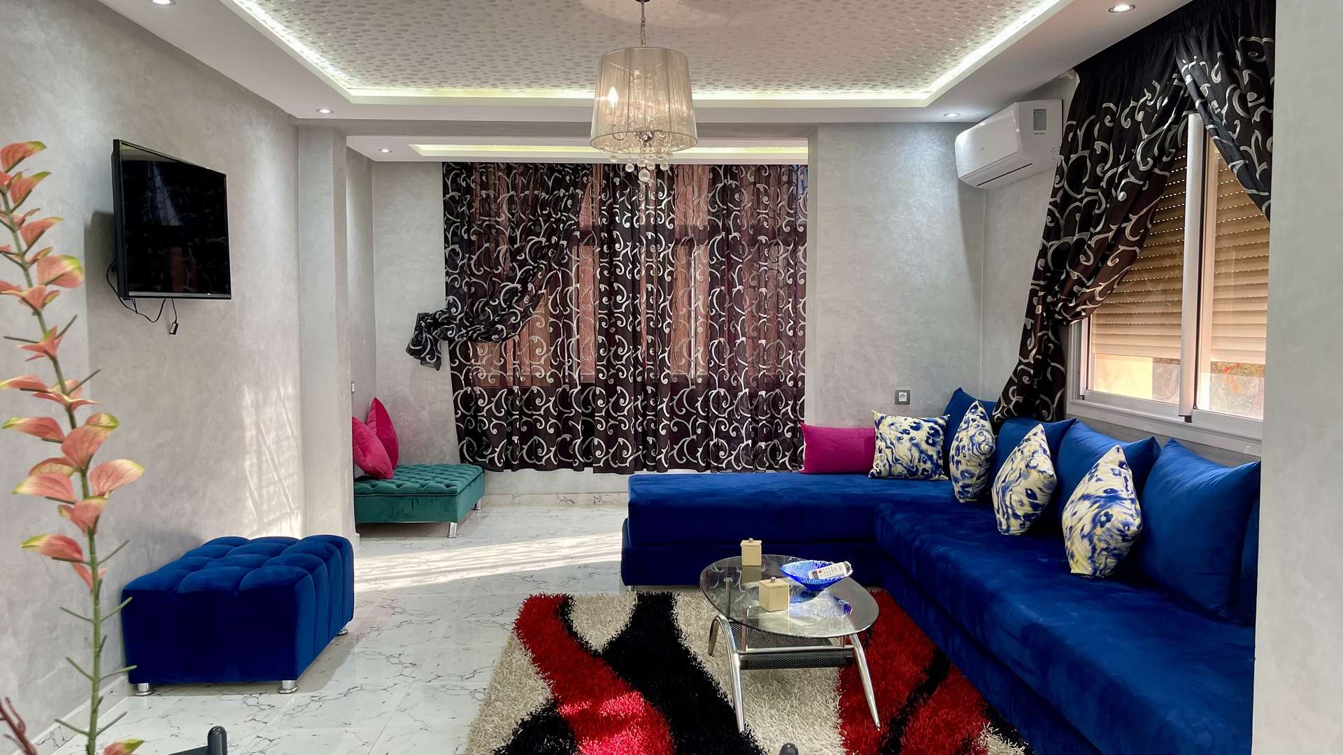 Location longue durée ,Appartement,Superbe appartement meublé bien situé à Allal El Fassi,Marrakech,Av Allal El Fassi
