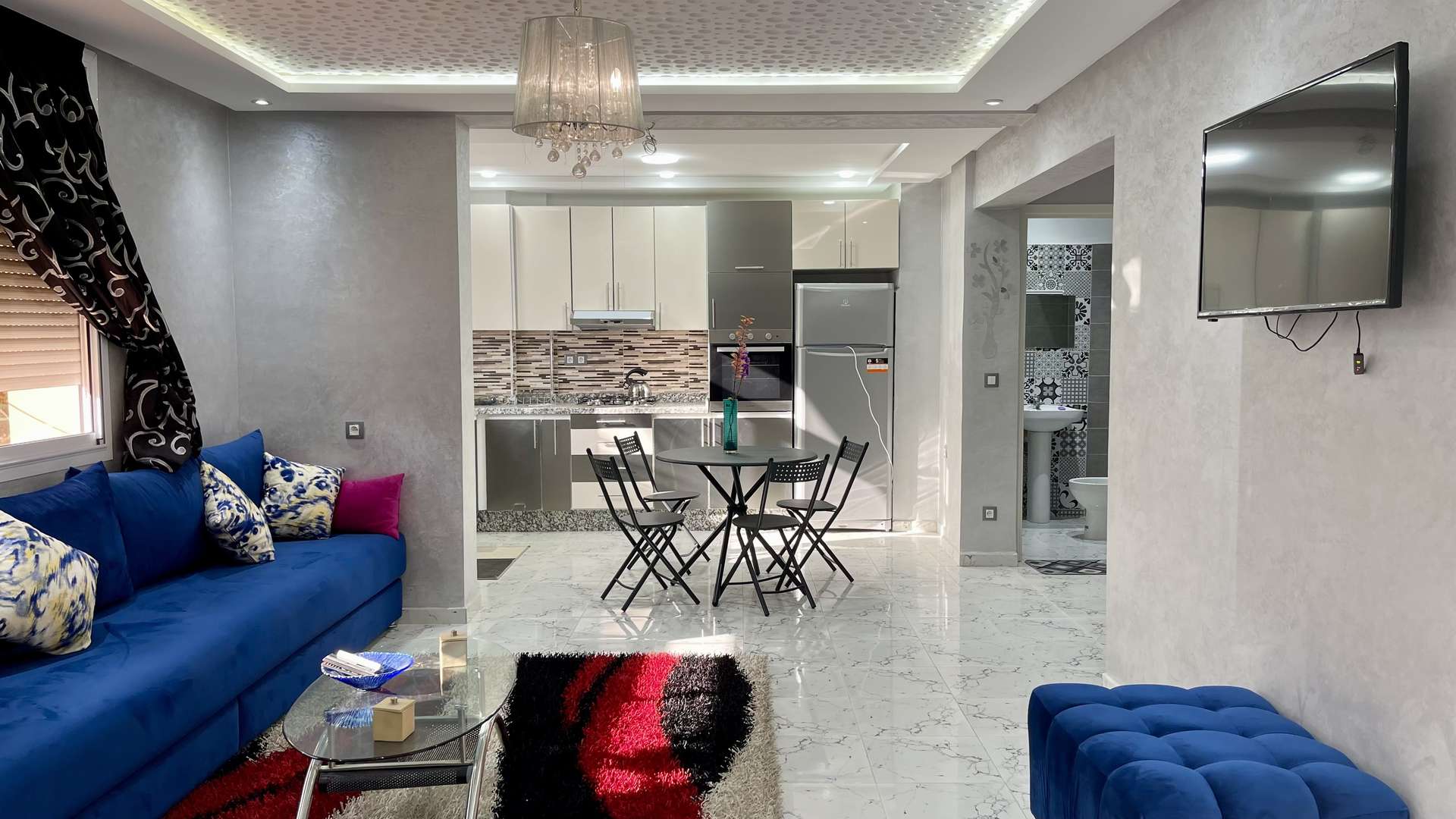 Location longue durée ,Appartement,Superbe appartement meublé bien situé à Allal El Fassi,Marrakech,Av Allal El Fassi