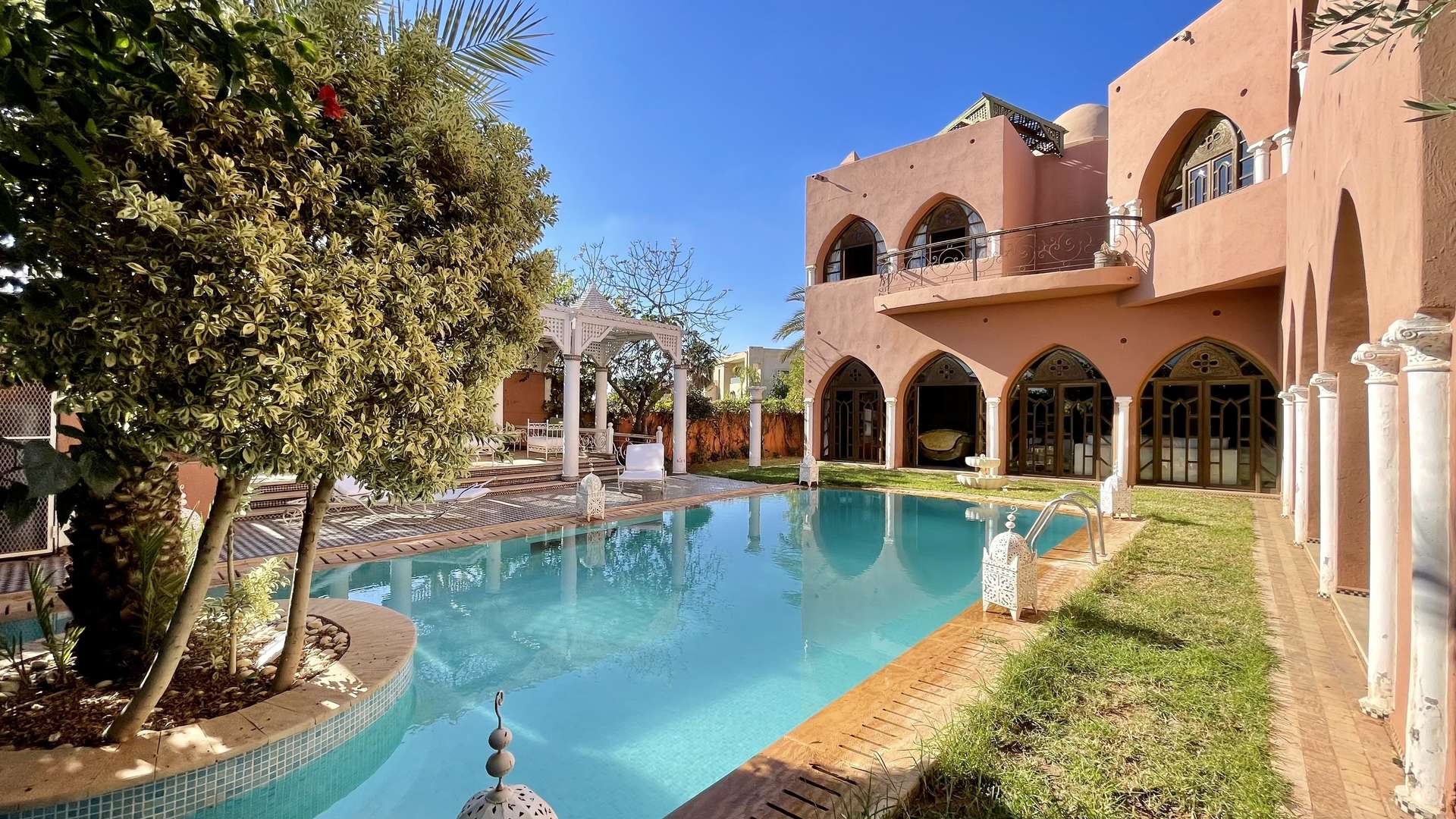 Location longue durée ,Villa,Villa 5 suites orientée plein sud dans le golf d'Amelkis avec vue dégagée sur l'Atlas.,Marrakech,Amelkis Golf Resort