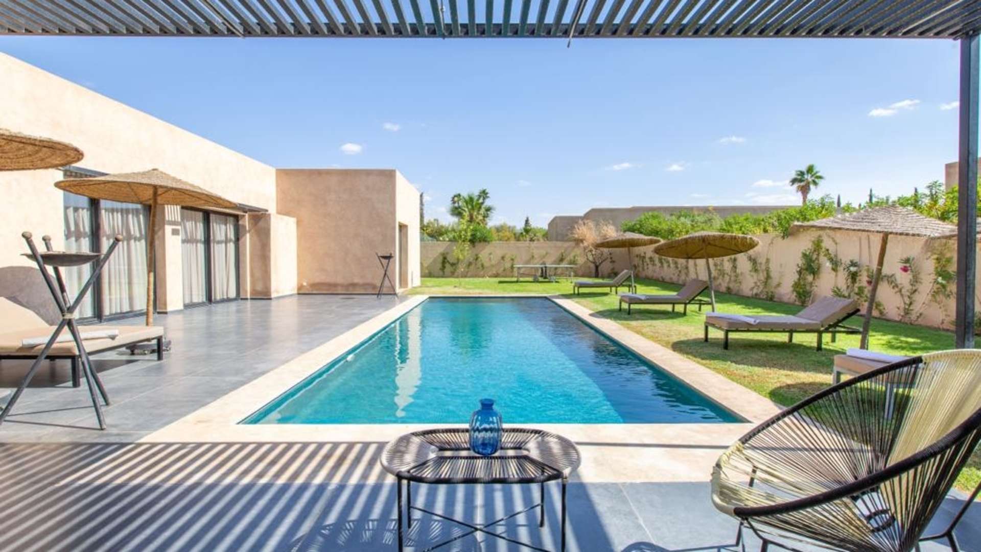 Location de vacances,Villa,Villa moderne de plain-pied  à louer pour vos vacances à Marrakech,Marrakech,Route de l'Ourika