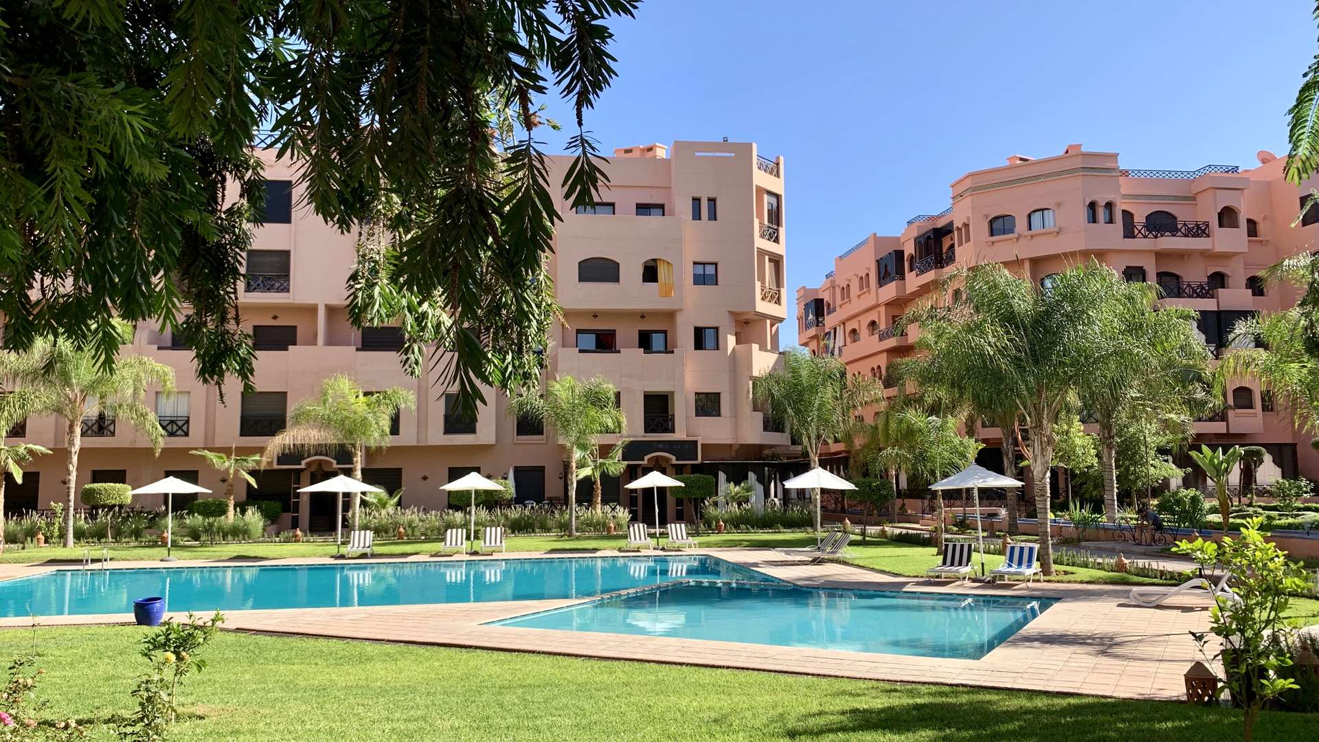 Location longue durée ,Appartement,Appartement meublé à louer à Palmeraie de Marrakech – 2 chambres, résidence avec piscine et parking,Marrakech,Palmeraie
