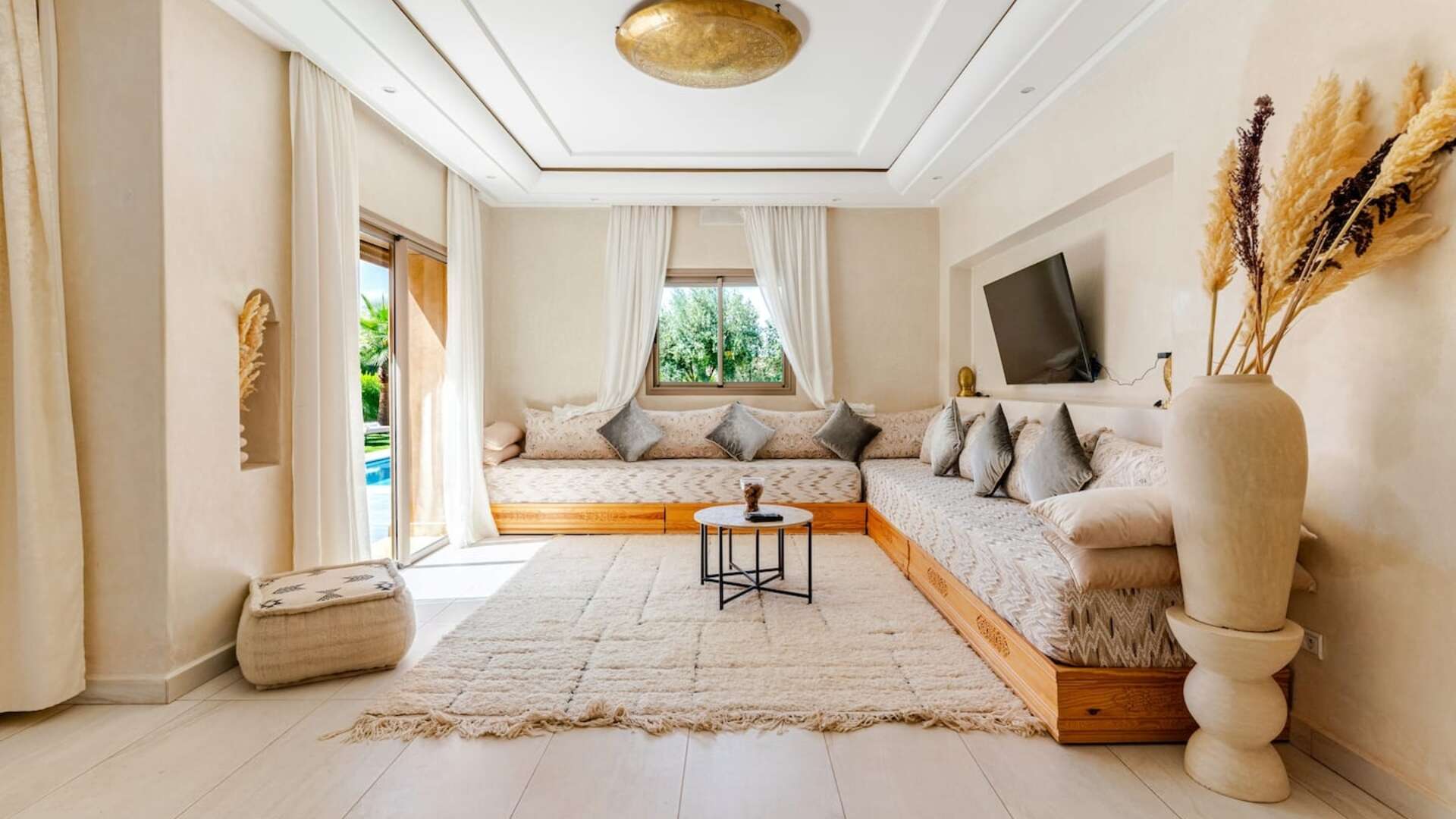 Location de vacances,Villa, Location villa SAFA Marrakech 3 chambres sans vis-à-vis  – Piscine privée & jardin 1250 m²,Marrakech,Route de Fès