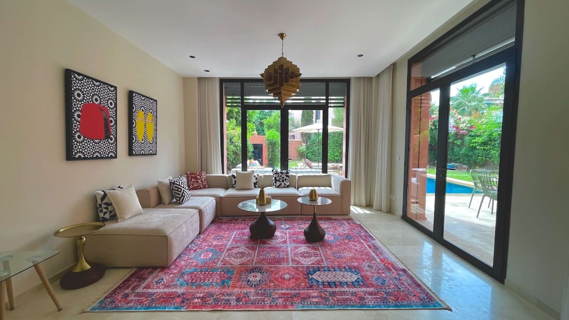 Location de vacances,Villa,À louer pour vacances, magnifique riad contemporain situé au sein du prestigieux Al Maaden Golf à Marrakech,Marrakech,Golf Al Maaden