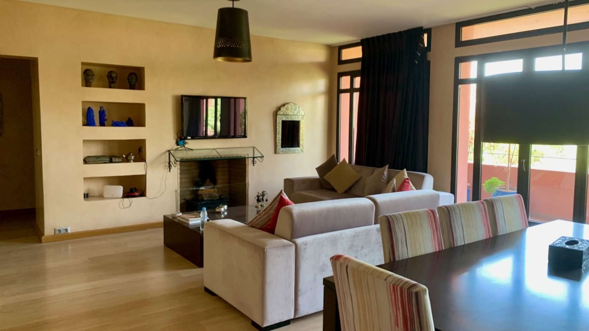 Location longue durée ,Appartement,Appartement terrasse 2ch salon résidence avec jardins et piscine près Golf Amelkis,Marrakech,Atlas Nakhil
