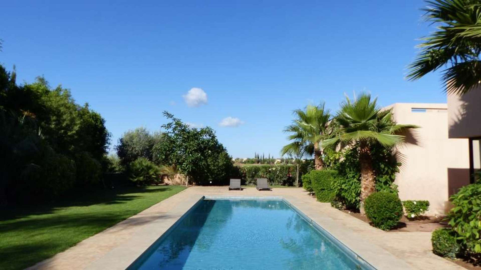 Location longue durée ,Villa,Villa de style contemporain de 4 chs en front de golf à Marrakech,Marrakech,Golf Al Maaden