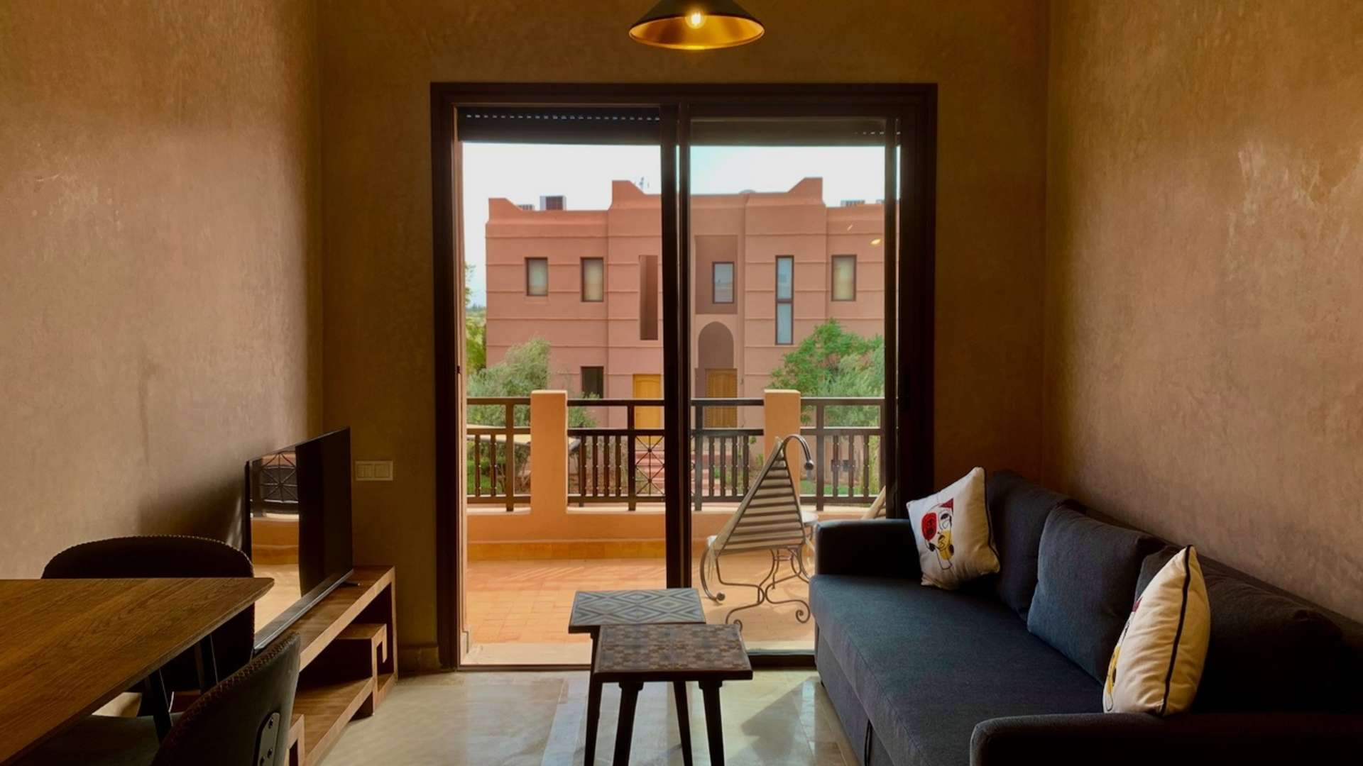 Location longue durée ,Appartement,Magnifique appartement neuf d'1 chambre avec terrasse offrant une vue sur le golf & Atlas ,Marrakech,Route de l'Ourika