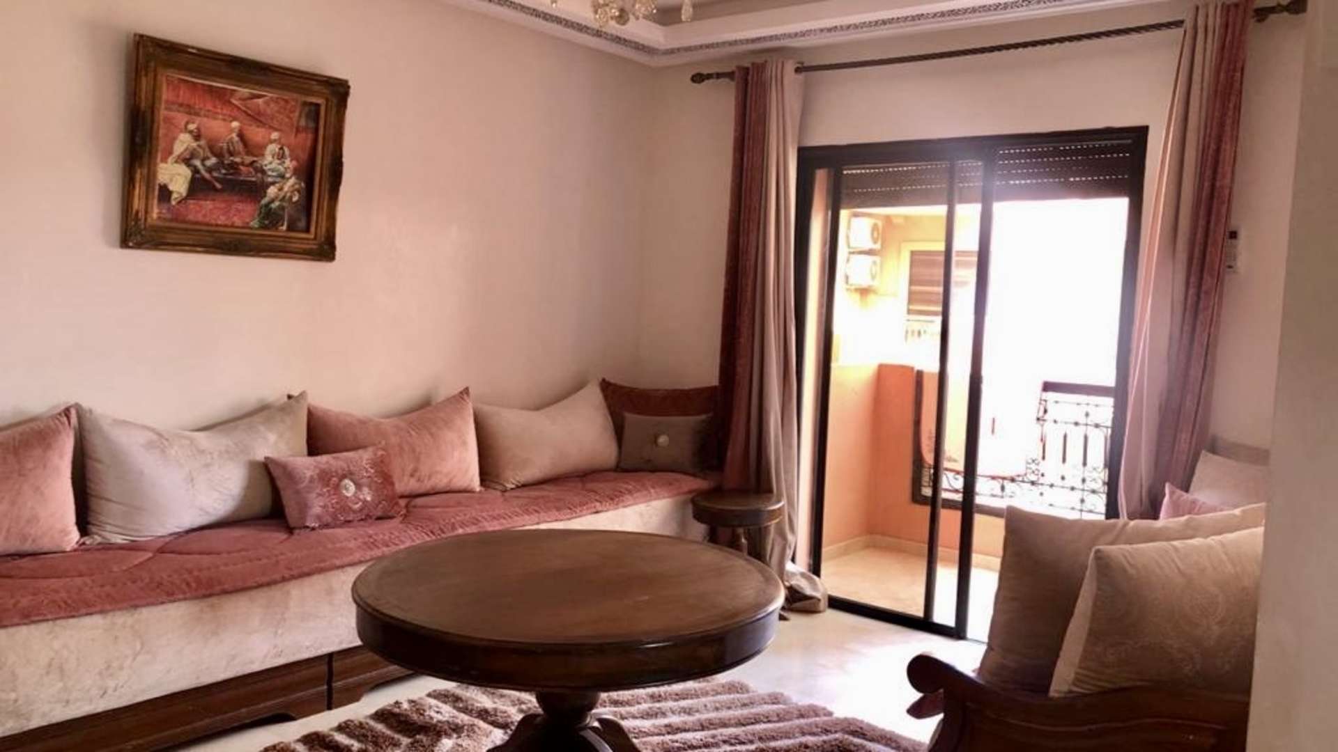 Location longue durée ,Appartement,Appartement quasi Neuf meublé de 2 chambres salon Résidence avec piscine Amerchich,Marrakech,Amerchich
