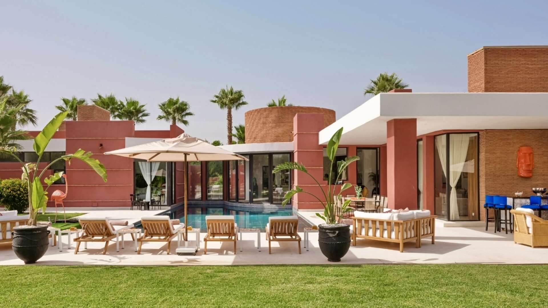 Location de vacances,Villa,Villa 4 chambres sur 5000M2 sur la route de l'ourika dans un domaine sécurisé,Marrakech,Route de l'Ourika