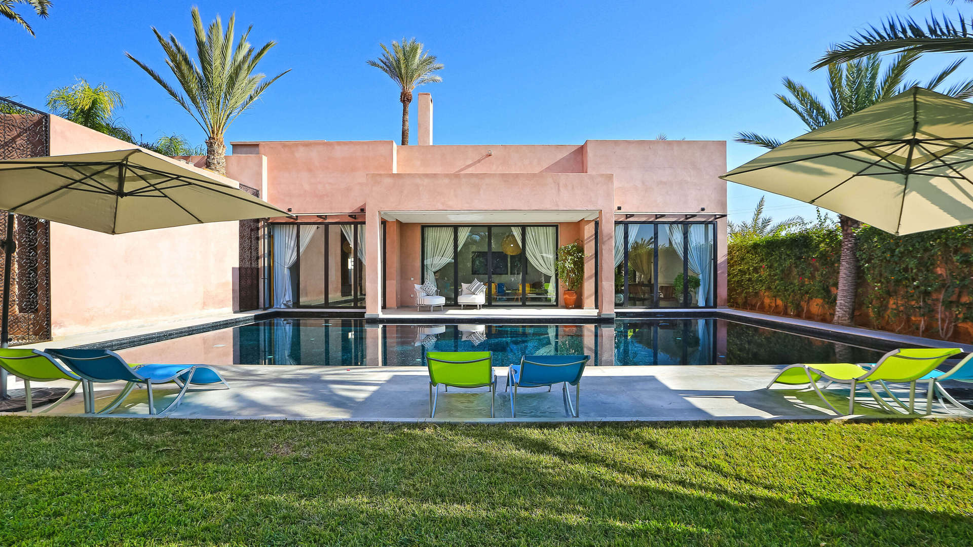 Location de vacances,Villa,Villa contemporaine privée pour 10 personnes située dans la palmeraie de Marrakech,Marrakech,Palmeraie